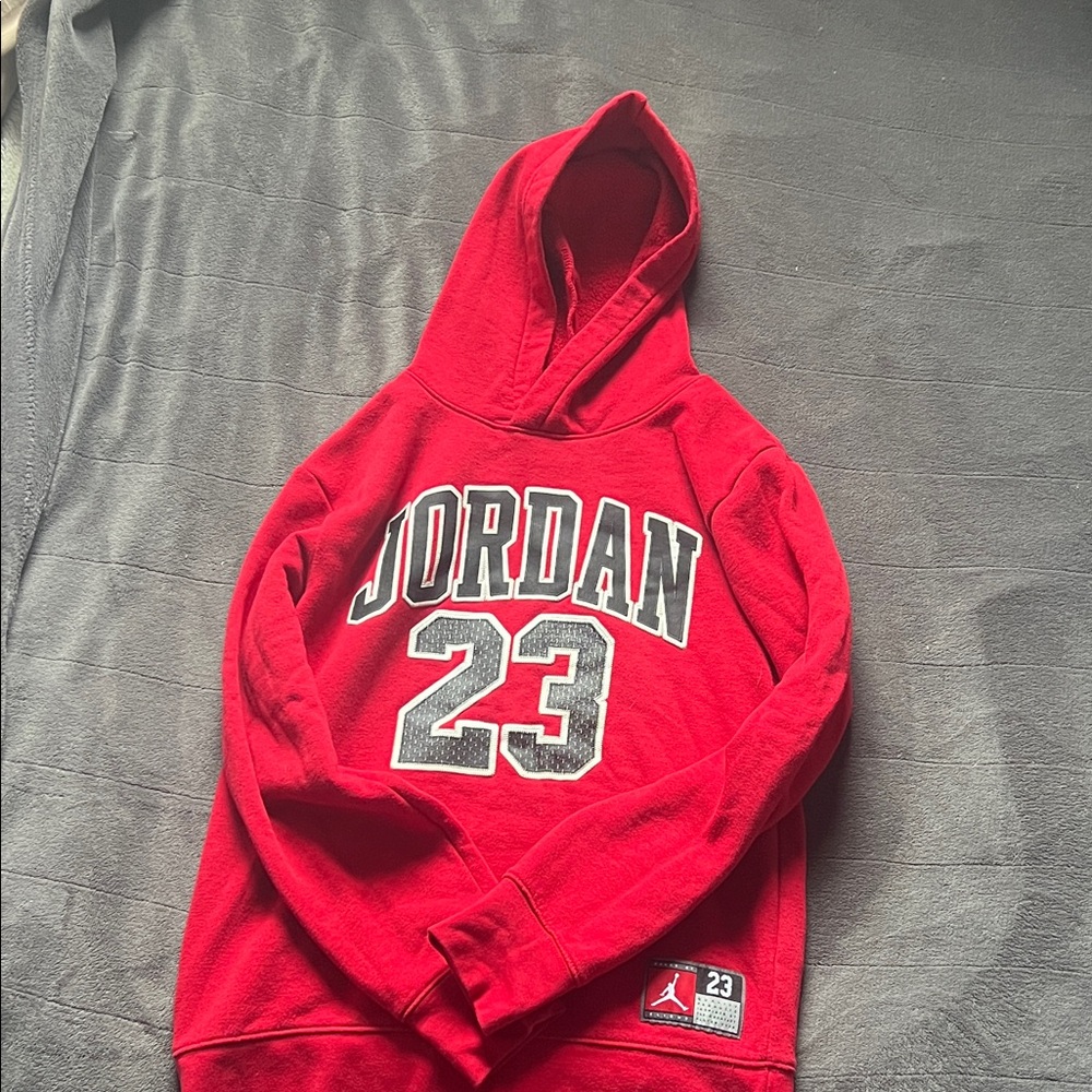 Jordan Red Hoodie with Bold 23